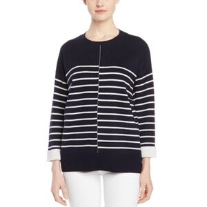 Vince Cotton/Wool-Blend Double Face Stripe Sweater